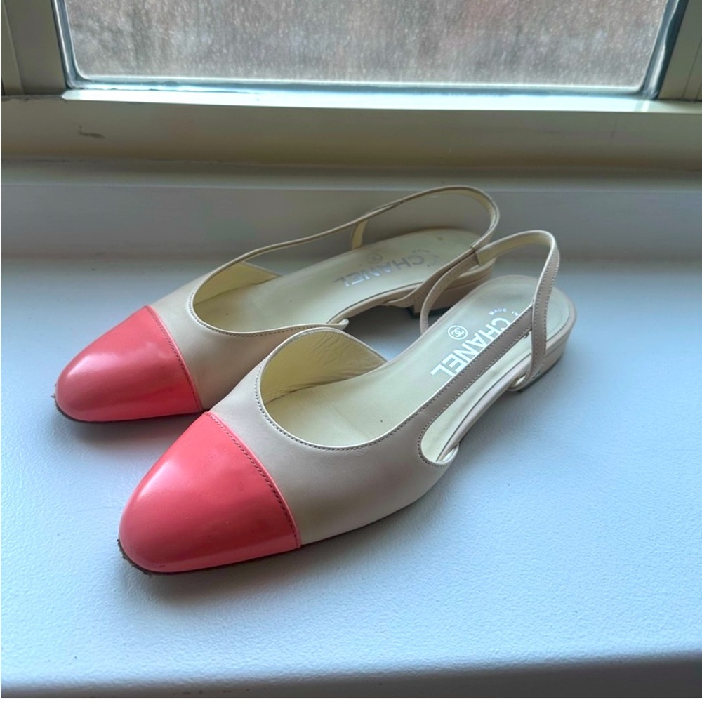 Chanel ballet slingbacks